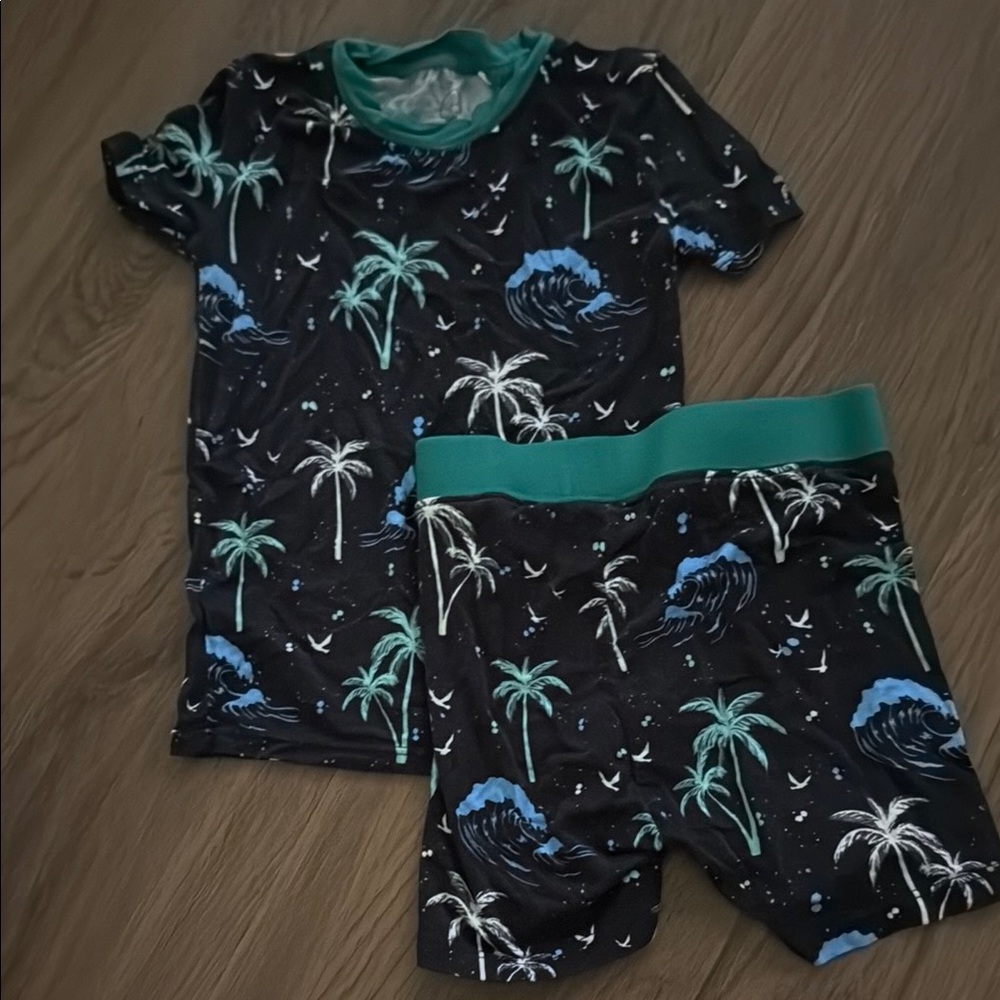 Kids Pajamas Set - Black and Green